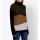 Designer-Pullover, cognac-schwarz