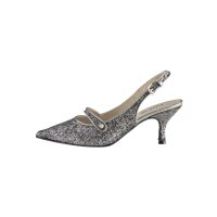Slingpumps, anthrazit-silber
