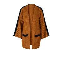 Designer-Strickjacke, cognac