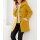 Wool coat with hood, ochre-yellow