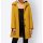 Wool coat with hood, ochre-yellow