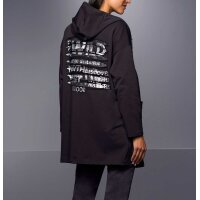 Designer-Shirtjacke, schwarz-silber
