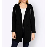 Designer-Shirtjacke, schwarz-silber