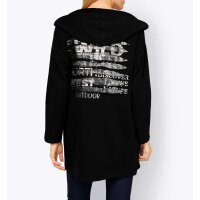 Designer-Shirtjacke, schwarz-silber