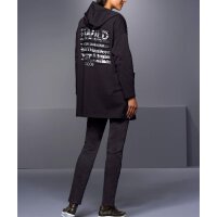 Designer-Shirtjacke, schwarz-silber