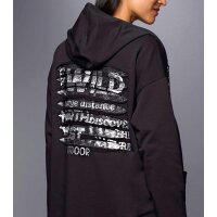 Designer-Shirtjacke, schwarz-silber