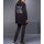 Designer-Shirtjacke, schwarz-silber