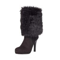 Boots with fur, black