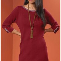 Designer-Strickkleid, dunkelrot