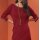 Designer-Strickkleid, dunkelrot