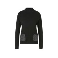 Designer-Merino-Rollkragen-Pullover, schwarz