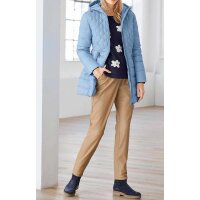 Designer-Daunen-Steppjacke, eisblau