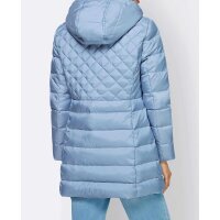 Designer-Daunen-Steppjacke, eisblau