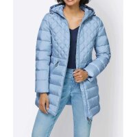 Designer-Daunen-Steppjacke, eisblau