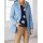 Designer-Daunen-Steppjacke, eisblau