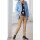 Designer-Daunen-Steppjacke, eisblau