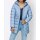 Designer-Daunen-Steppjacke, eisblau