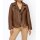 Designer-Lammnappalederjacke, cognac