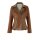 Designer-Lammnappalederjacke, cognac