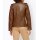 Designer-Lammnappalederjacke, cognac