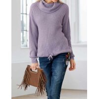 Designer-Rollkragenpullover, flieder