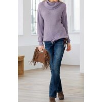 Sweter z golfem, lawendowy