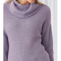 Sweter z golfem, lawendowy