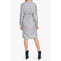 Shirt blouse, blue-ecru
