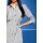 Shirt blouse, blue-ecru