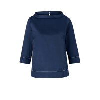 Designer-Bluse m. Glitzerdetails, dunkelblau