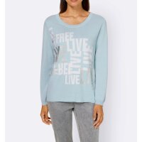 Sweater with glitter stones, light blue