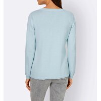 Designer-Pullover, Glitzersteinchen, hellblau