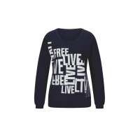 Designer-Pullover, Glitzersteinchen, marine