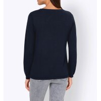 Designer-Pullover, Glitzersteinchen, marine