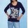 Designer-Pullover, Glitzersteinchen, marine