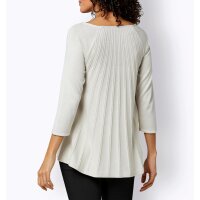Seiden-Kaschmir-Pullover in Plissee-Optik, champagner