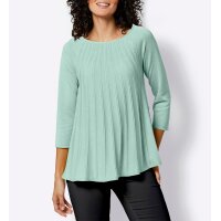 Seiden-Kaschmir-Pullover in Plissee-Optik, kalkmint