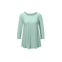 Seiden-Kaschmir-Pullover in Plissee-Optik, kalkmint