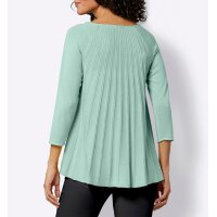 Seiden-Kaschmir-Pullover in Plissee-Optik, kalkmint