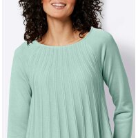 Seiden-Kaschmir-Pullover in Plissee-Optik, kalkmint