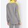 Designer-Fledermaus-Pullover, grau-limone