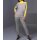 Designer-Fledermaus-Pullover, grau-limone