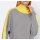 Designer-Fledermaus-Pullover, grau-limone