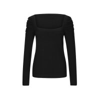 Sweater with carré neckline, black