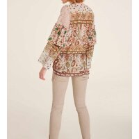 Volant-Chiffonbluse, bunt