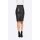 Designer-Lederimitat-Rock m. Gürtel, schwarz