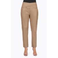 Designer-Lammnappalederhose, camel