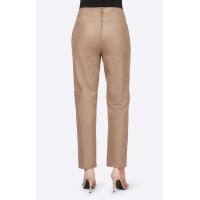 Lamb nappa leather trouser, camel