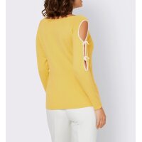 Sweater with cut-outs, yellow