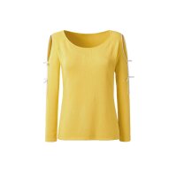 Sweater with cut-outs, yellow